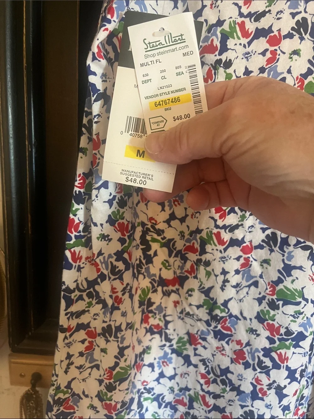 NWT Lauren Ralph Lauren Sleeveless 100 % Cotton Floral Shift Dress or Nightgown - Picture 5 of 5